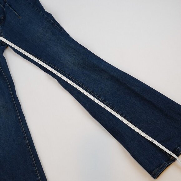 Free People Jayde High Rise Flare Jeans Dark Wash - Size 28 - Picture 5 of 5